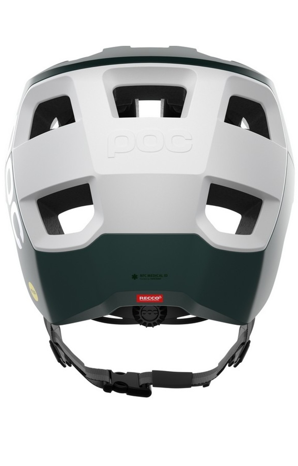 POC Fahrradhelm Kortal Race MIPS Pargasite Green Matt/Hydrogen White Matt