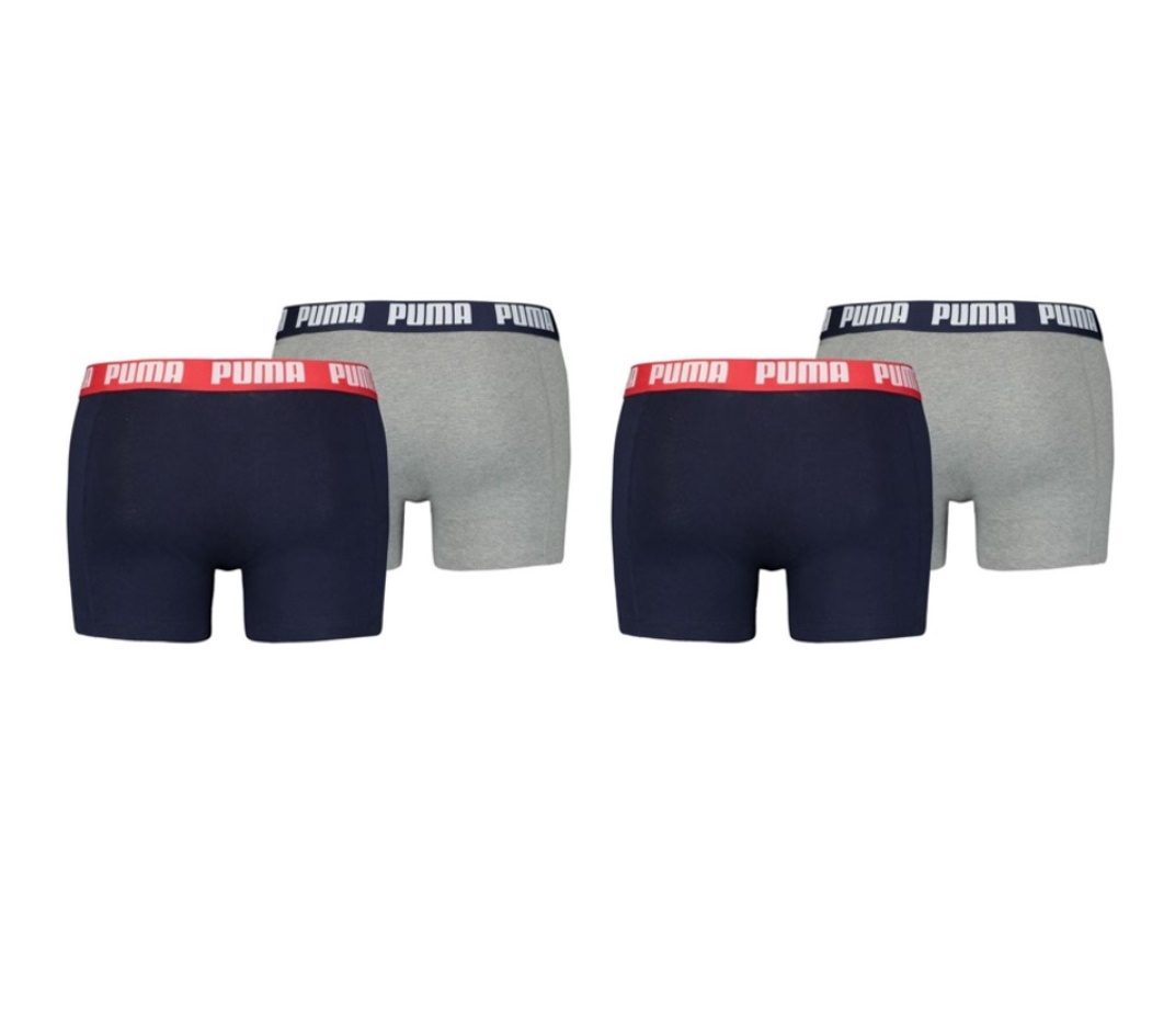 Puma Herren Boxershorts 4er Pack Navy Grey