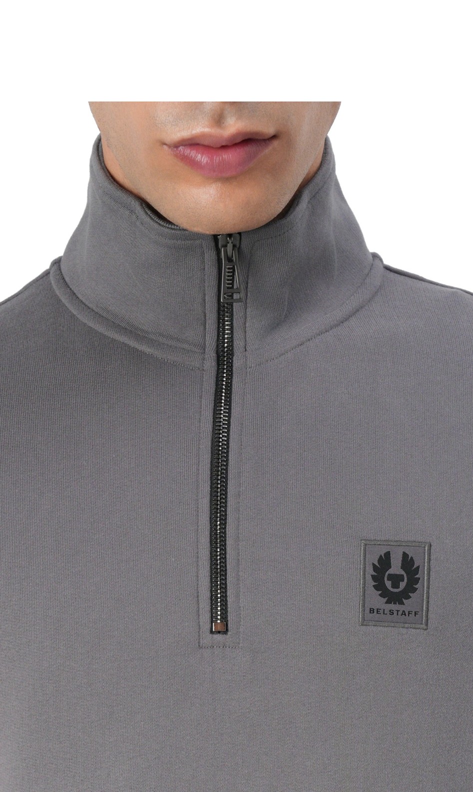 Belstaff Herren Sweatshirt 1/2 zip Tornado grey