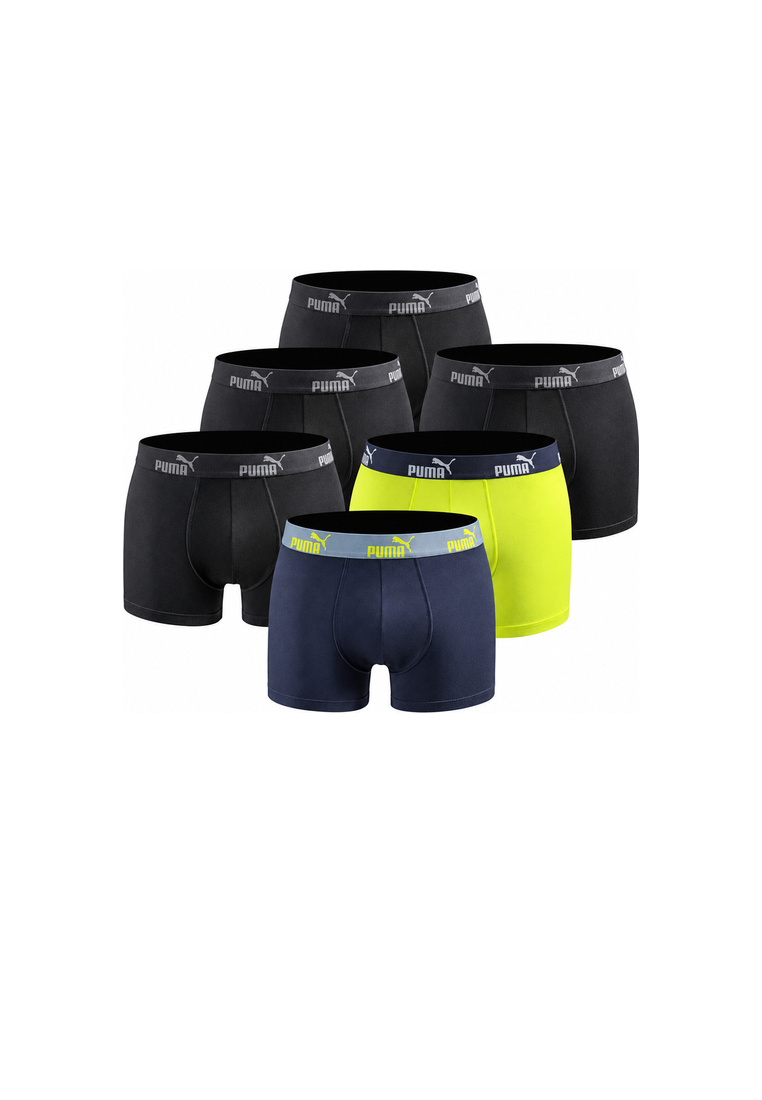 Puma Herren Boxershorts 6er Pack black blue lime