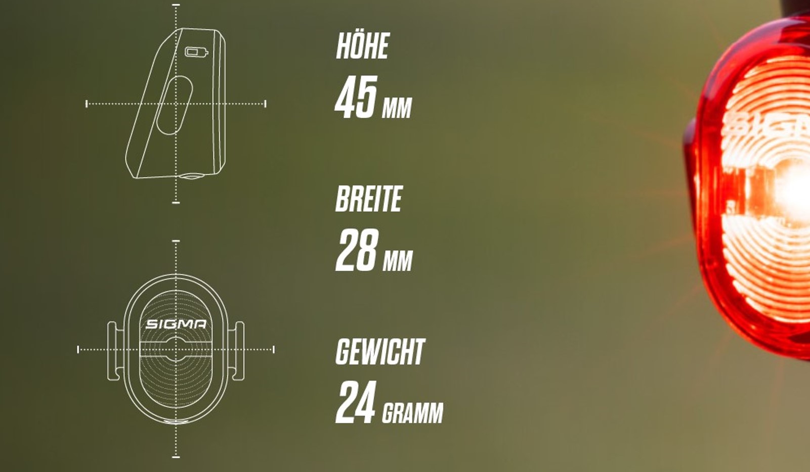 Sigma Fahrradlicht Aura 60 USB / Nugget II Set 60 LUX