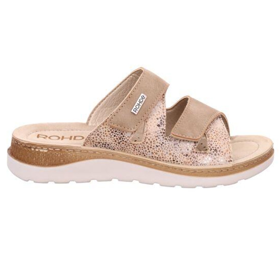 Rohde Damen Pantolette Slipper Baviera Beige