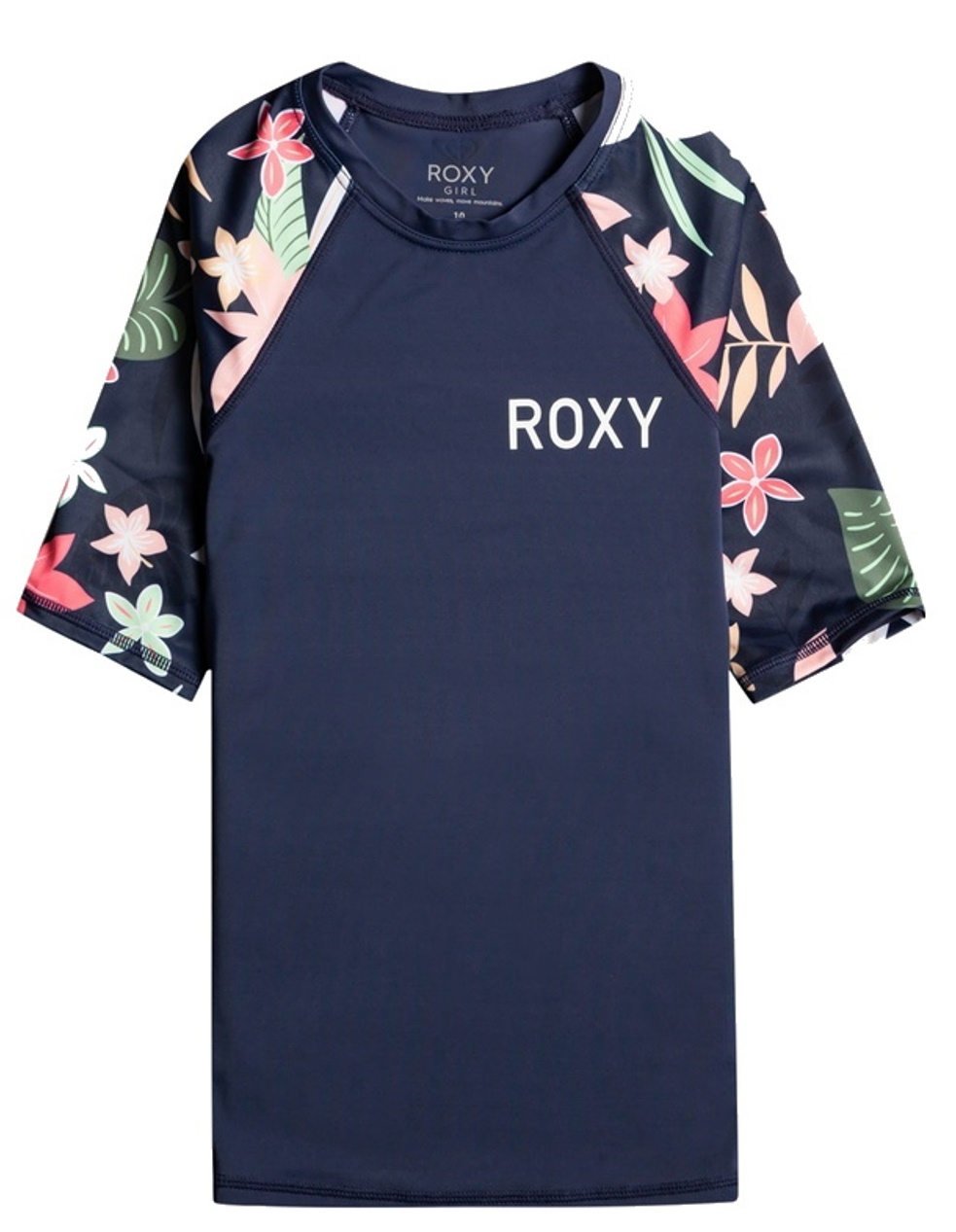 Roxy Kinder Rashguard Printed Sleeves 3/4 Lycra Flowers