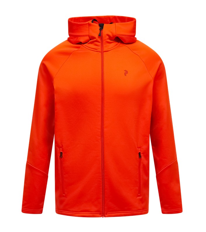 Peak Performance Herren Rider Essentials Midlayer Zip Hood SOLAR BURST