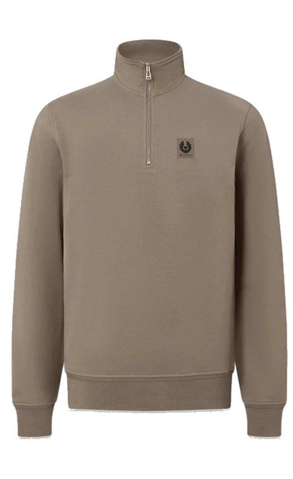 Belstaff Herren Quater Zip Sweatshirt dusty Taupe