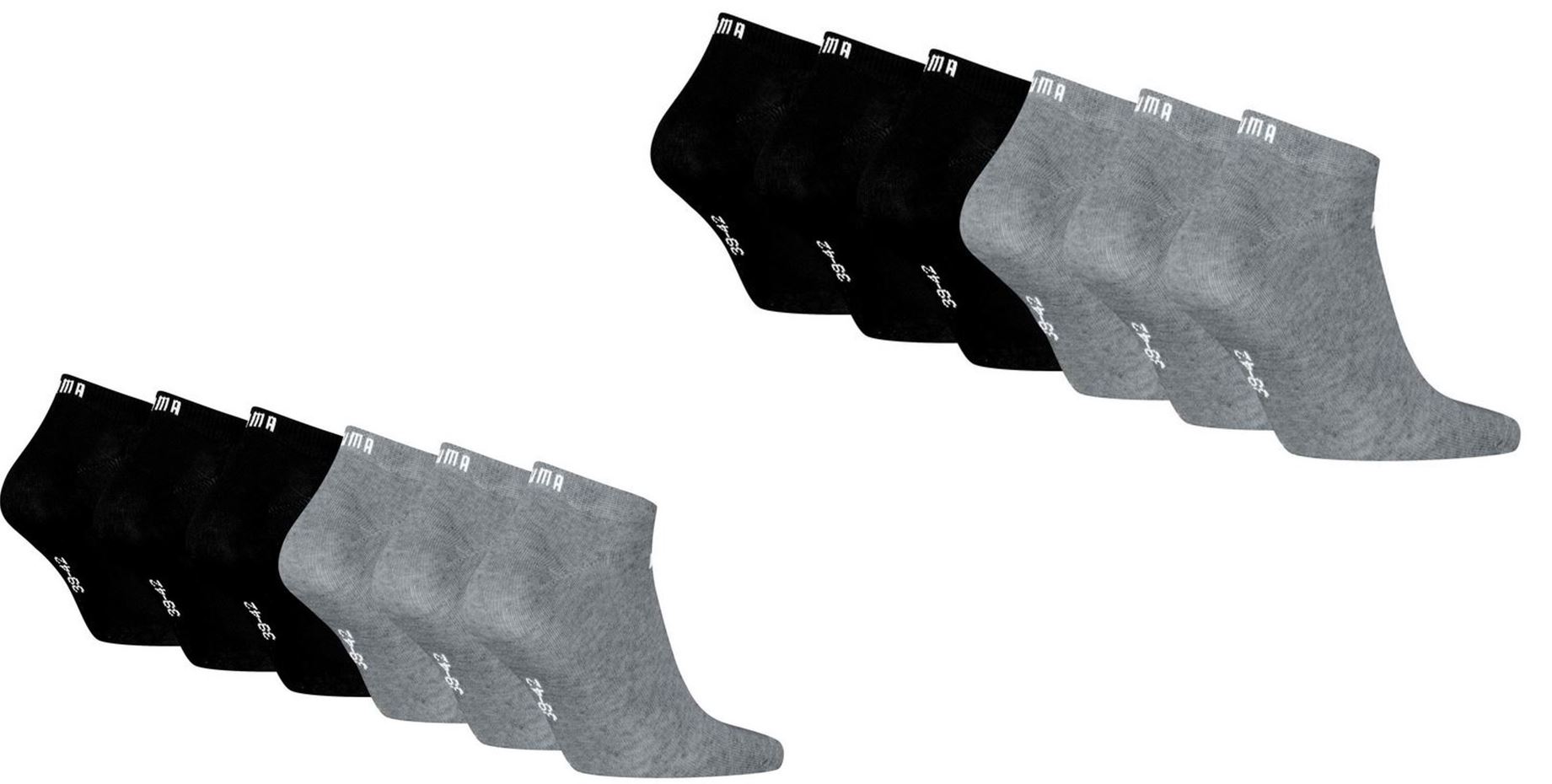 Puma ELEMENTS Sneakers Socken 12-Pack  Black/Grey