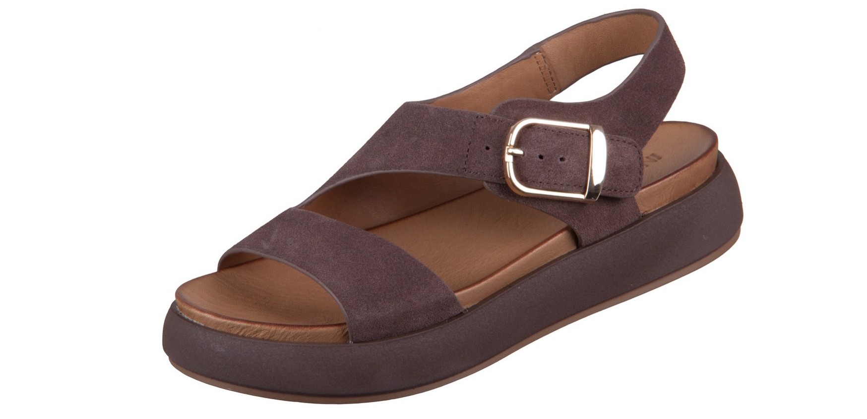 INUOVO Damen Sandale City A96064 dark brown Suede