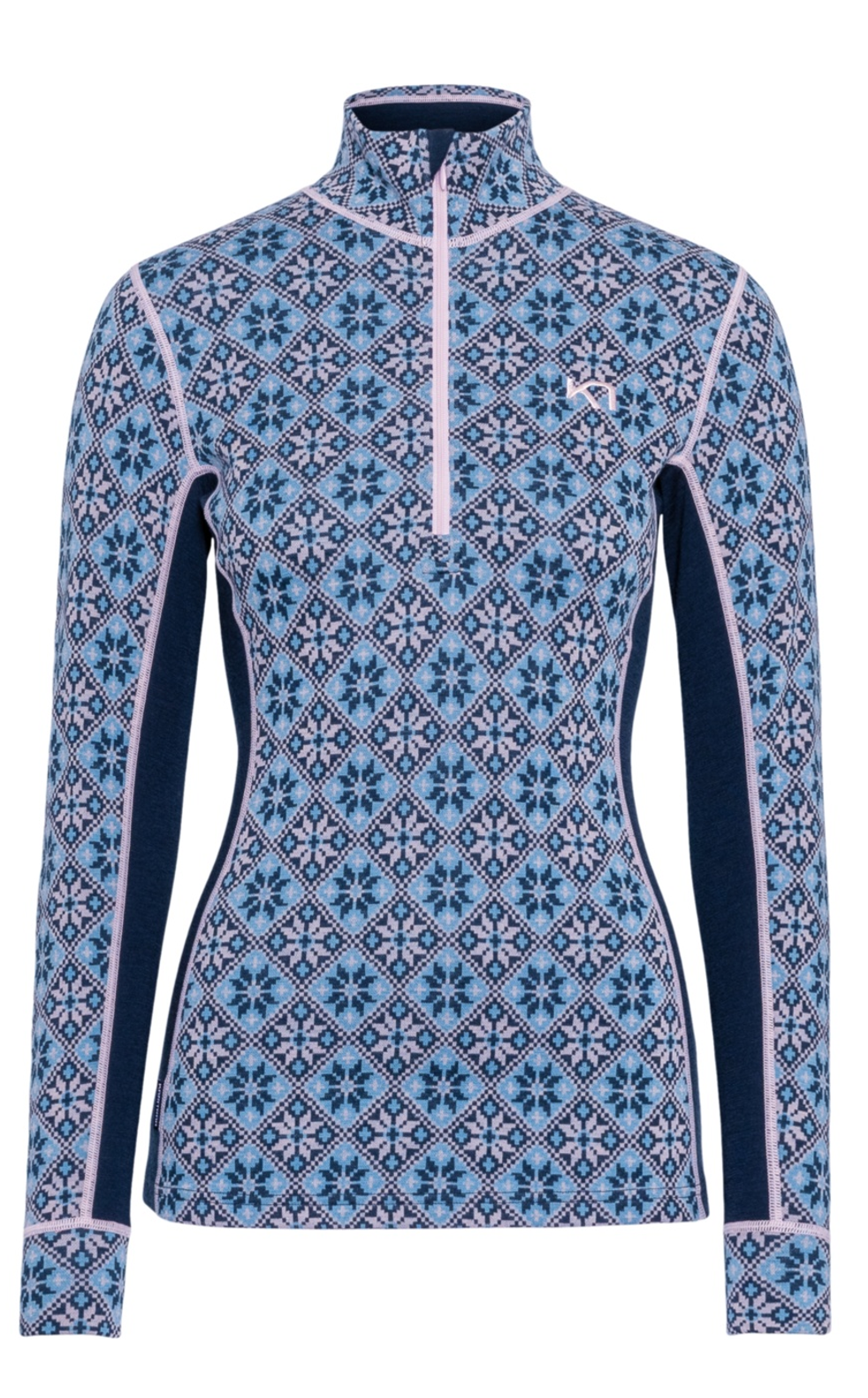 Kari Traa Merino Base Layer Rose Half Zip dark navy