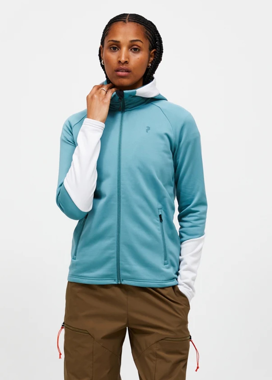 Peak Performance Damen Essential Midlayer Zip Hood Deluded Vision / Antarctica