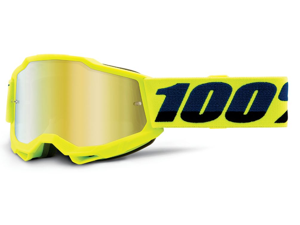 100% Kinder Skibrille Accuri 2 Fluo Yellow