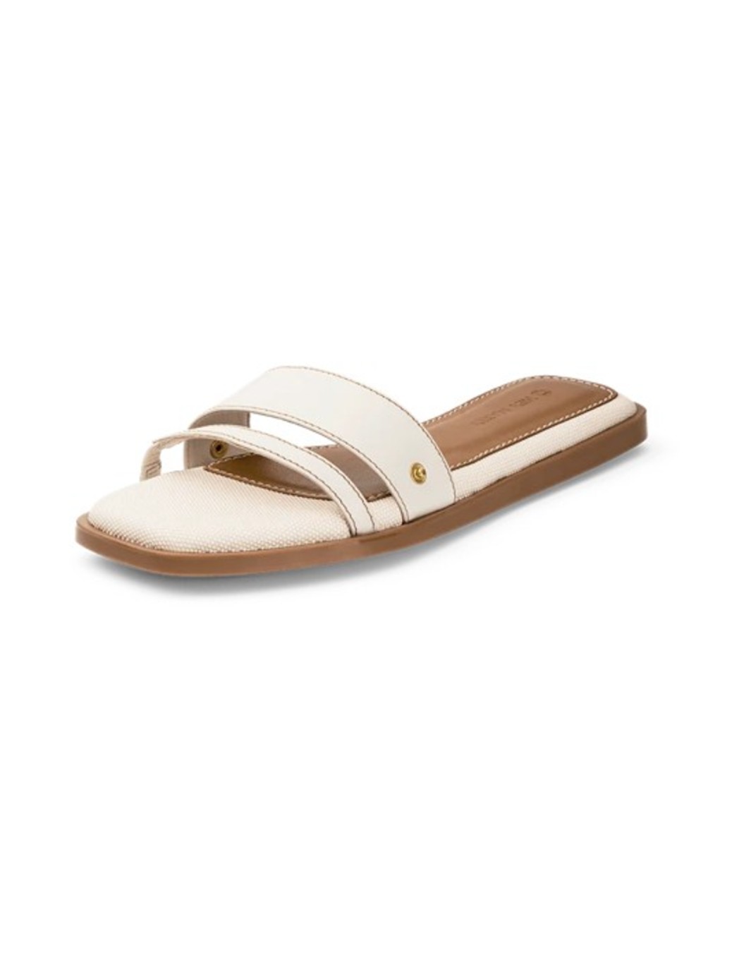 Hey Marly Basis Sandale Chic Canvas Crema Cognac