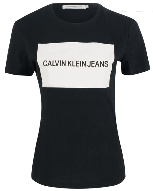Calvin Klein Damen T-Shirt Institutional Box schwarz