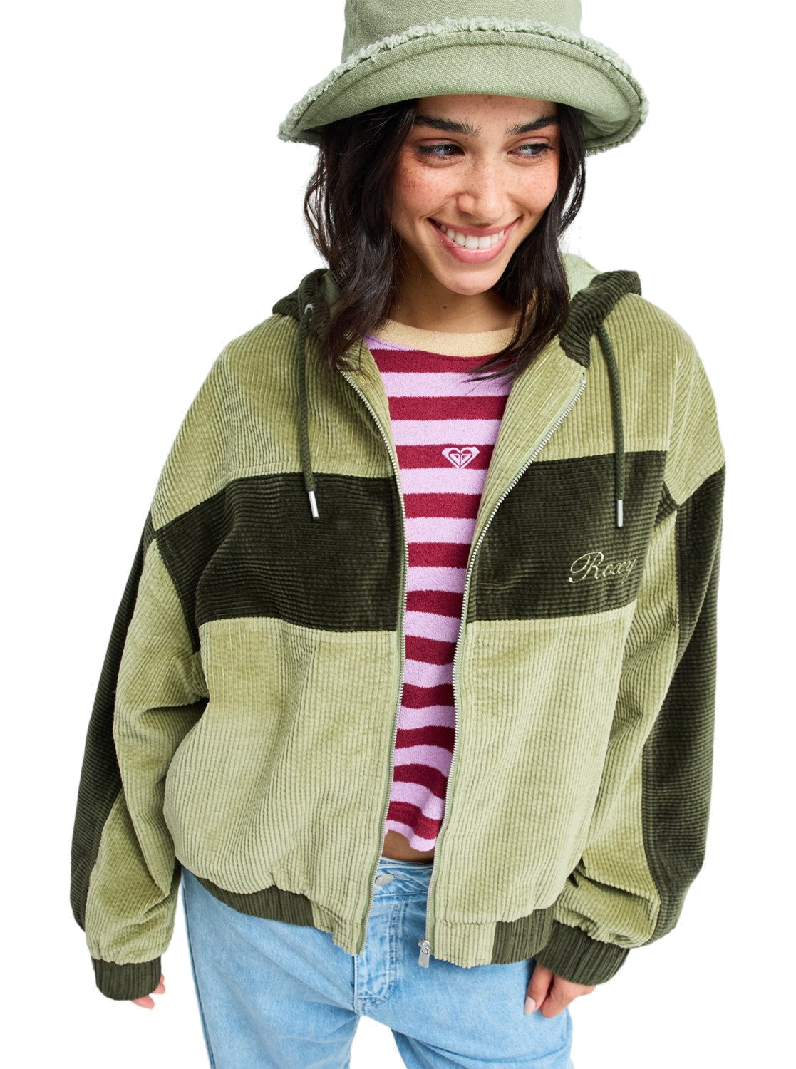 Roxy Damen Kordjacke Have A Blast Oil Green