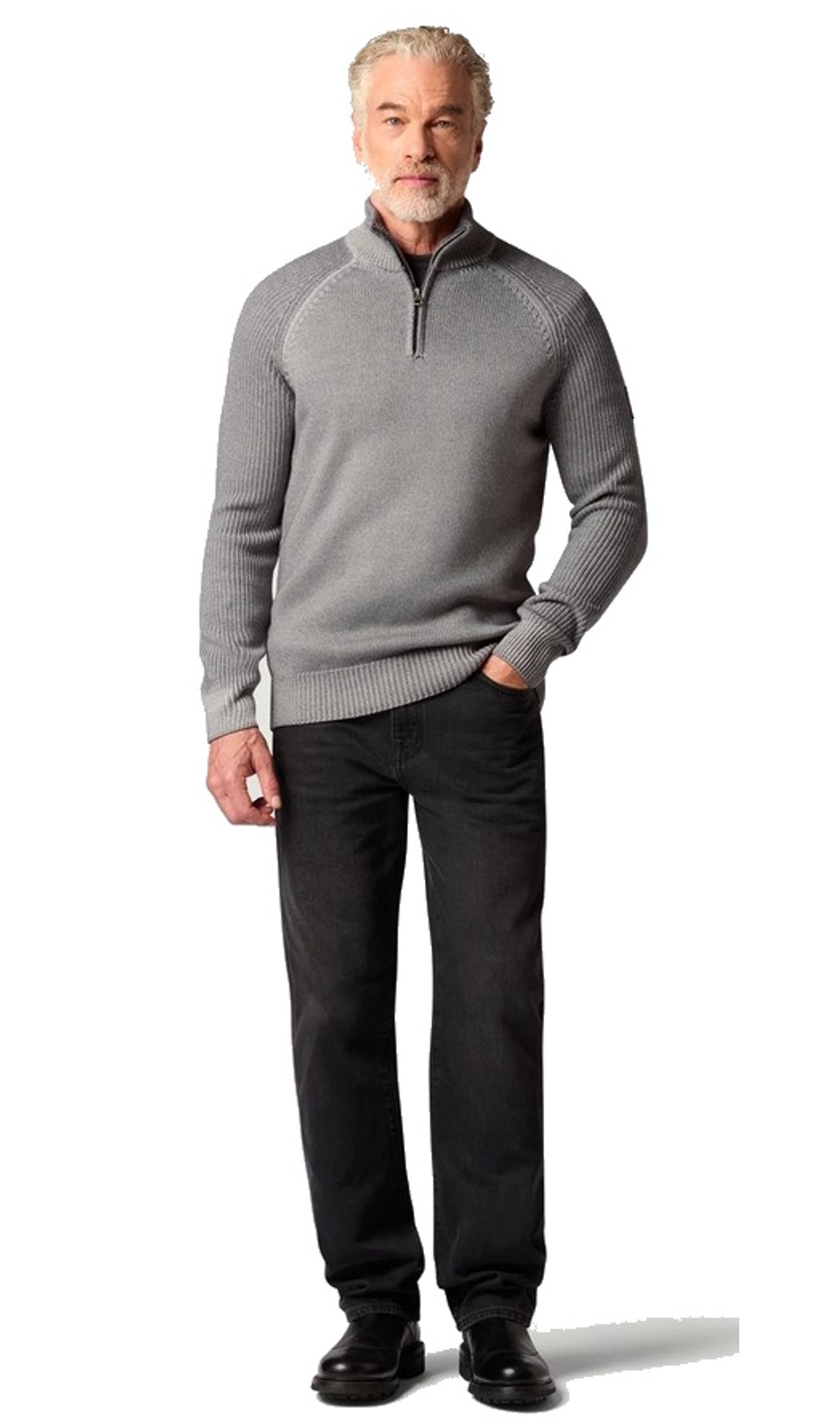 Belstaff Herren Merinopullover ASPECT TROYER Beton