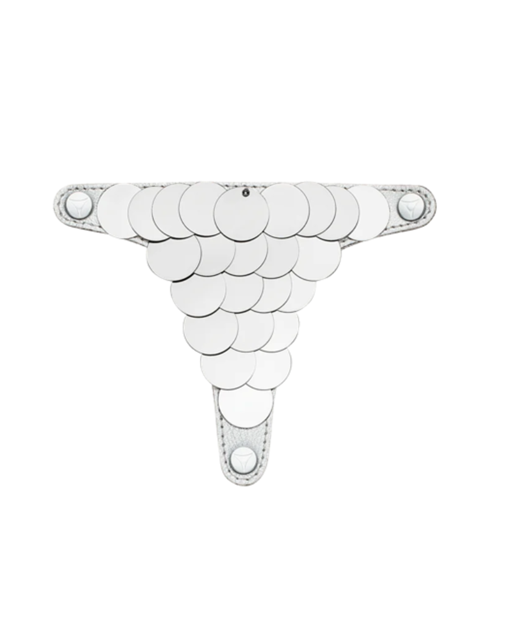 Hey Marly Shiny Plate Topping für Sandalen Silver