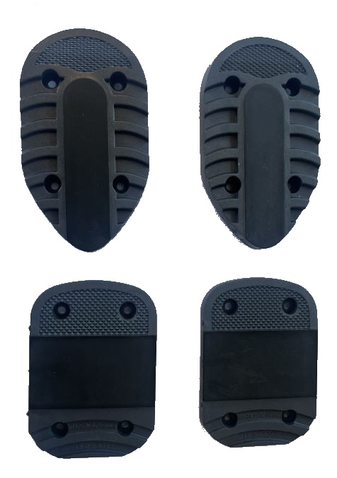 Lange Skischuhsohlen RX Serie gummiert schwarz
