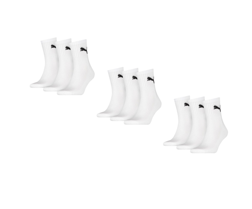 Puma Sportsocken Short Crew Socken Sport 9-Pack weiß 