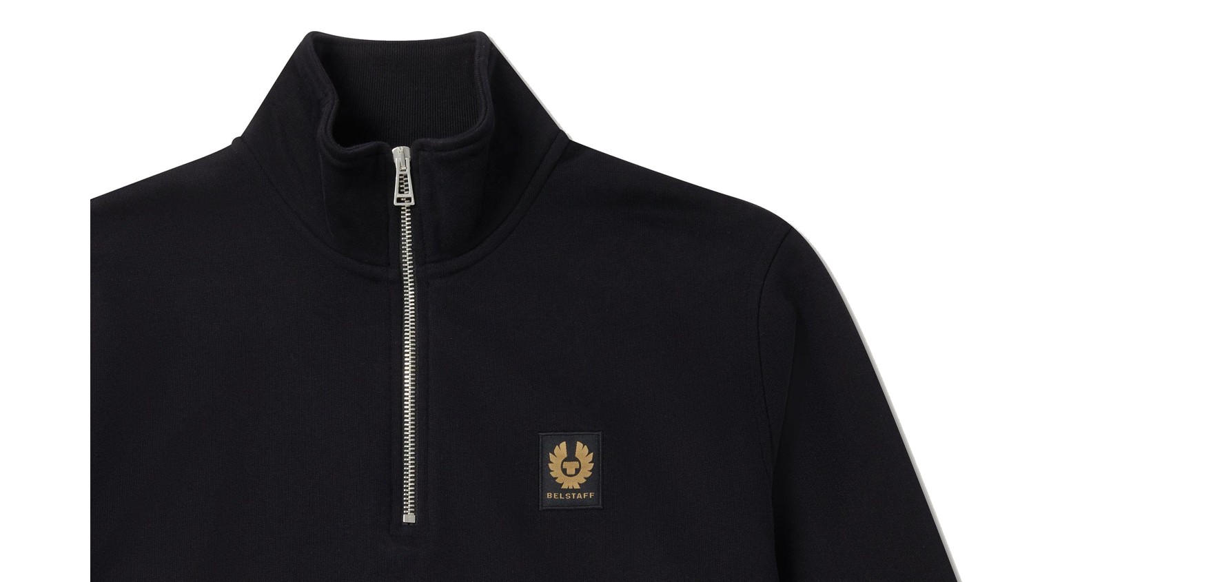 Belstaff Herren Quater Zip Sweatshirt black