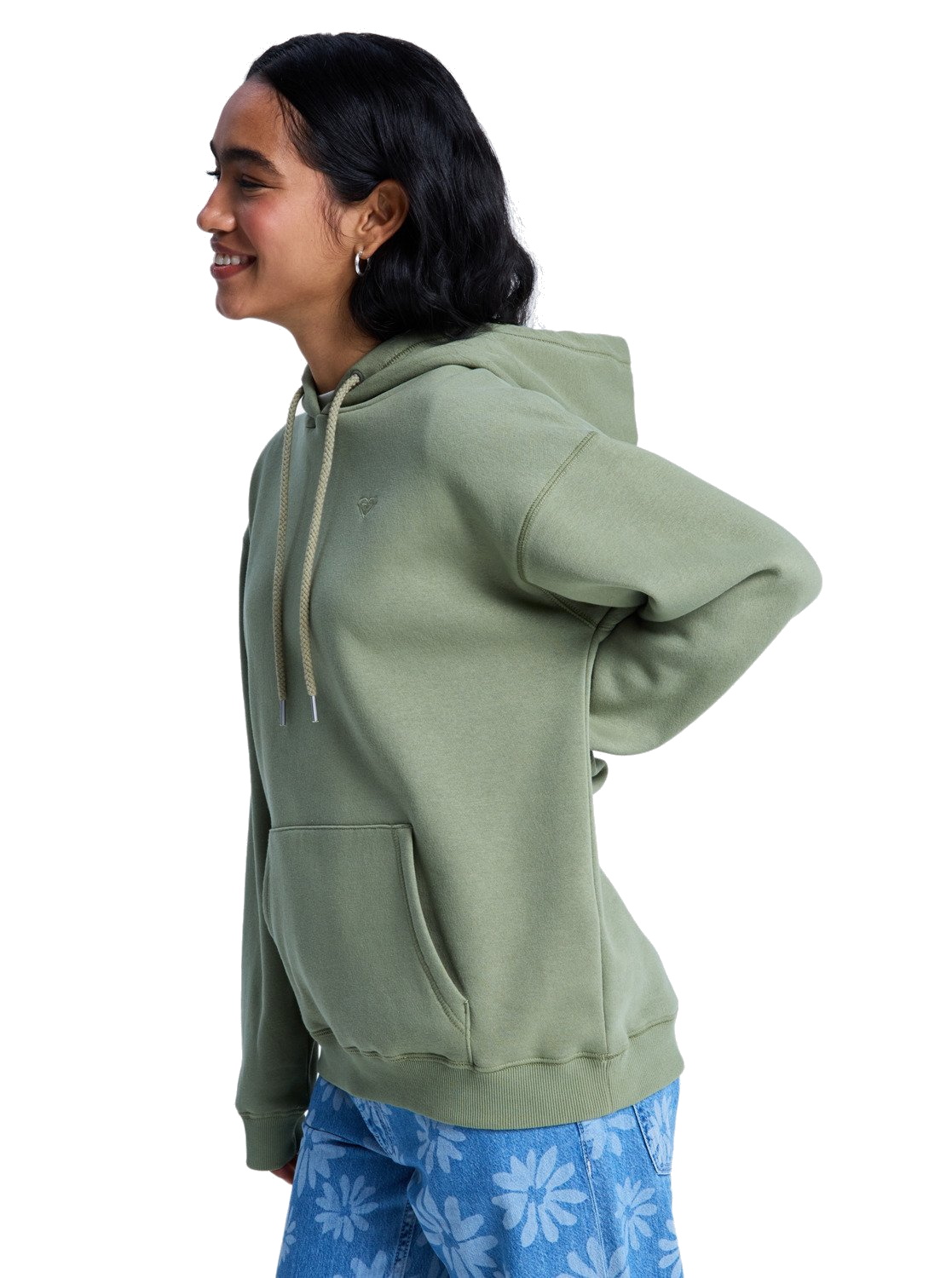 Roxy Damen Kapuzenpullover Surf Stoked Brushed Oil Green