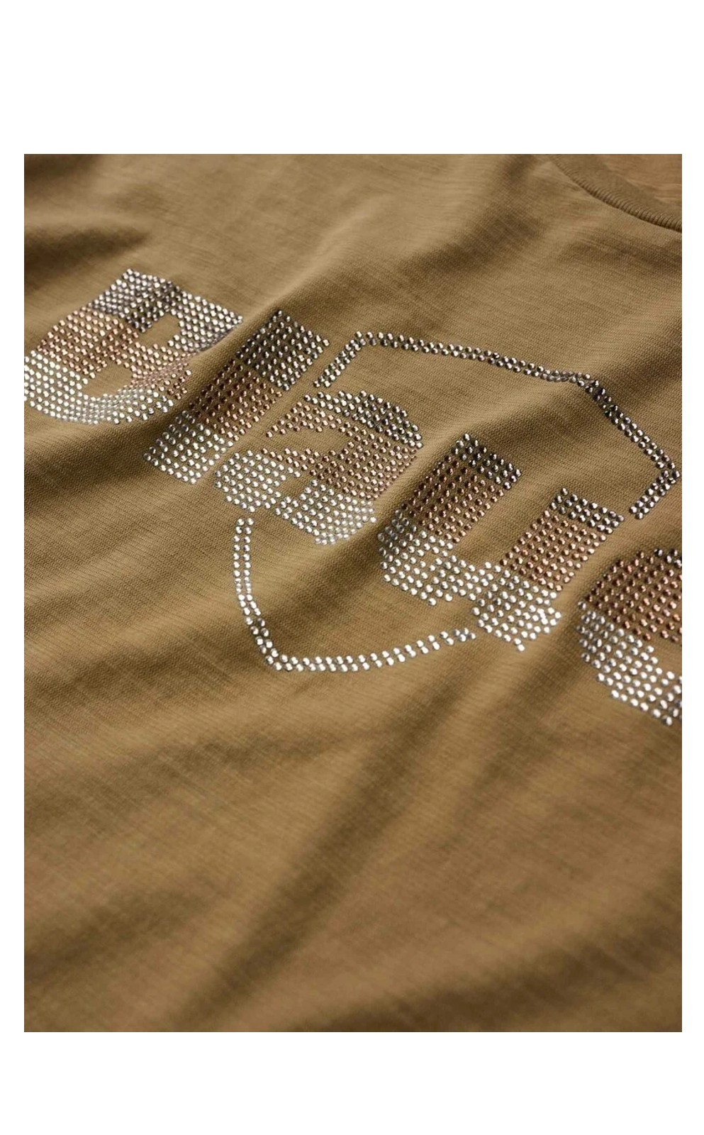 Blauer USA Damen T-Shirt Logo Glitter GRAHAM T-SHIRT Hazelnut
