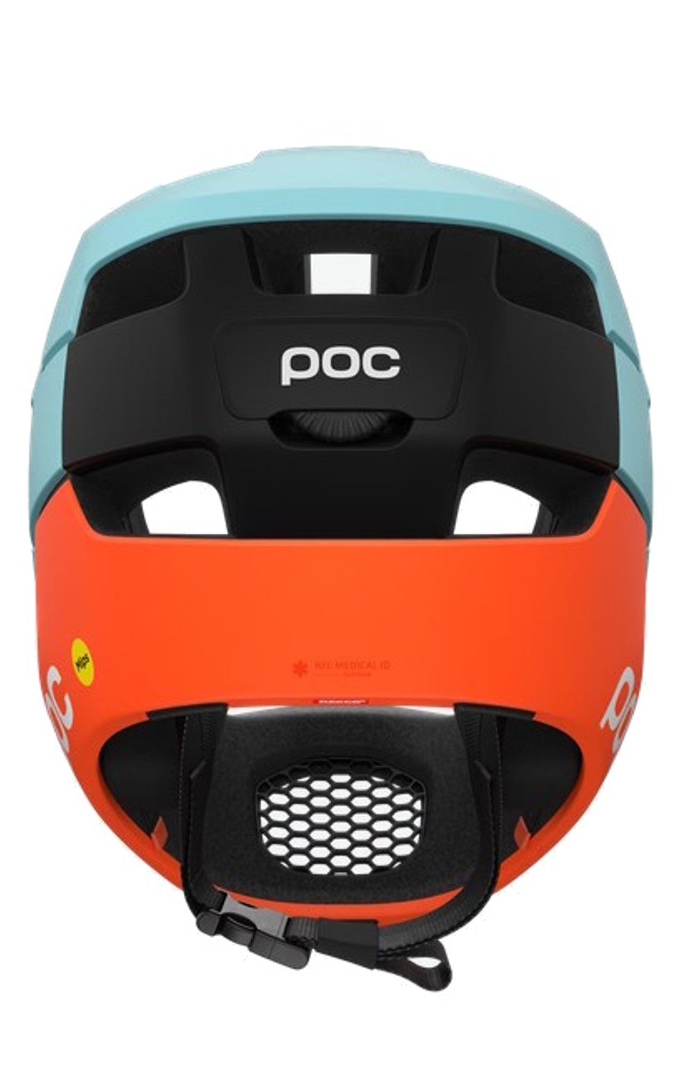 POC Fullface Helm Otocon Race MIPS MTB Indicolite Blue Matt/Carnelian Orange Matt
