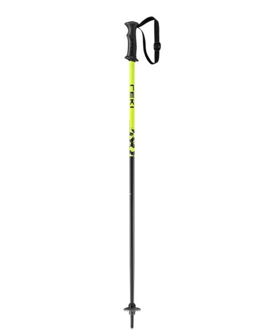 Leki Kinder Skistöcke Rider Black Neonyellow White 