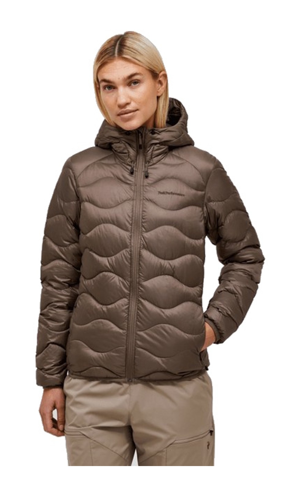 Peak Performance Damen Helium Down Hood Jacke Terrain Tan