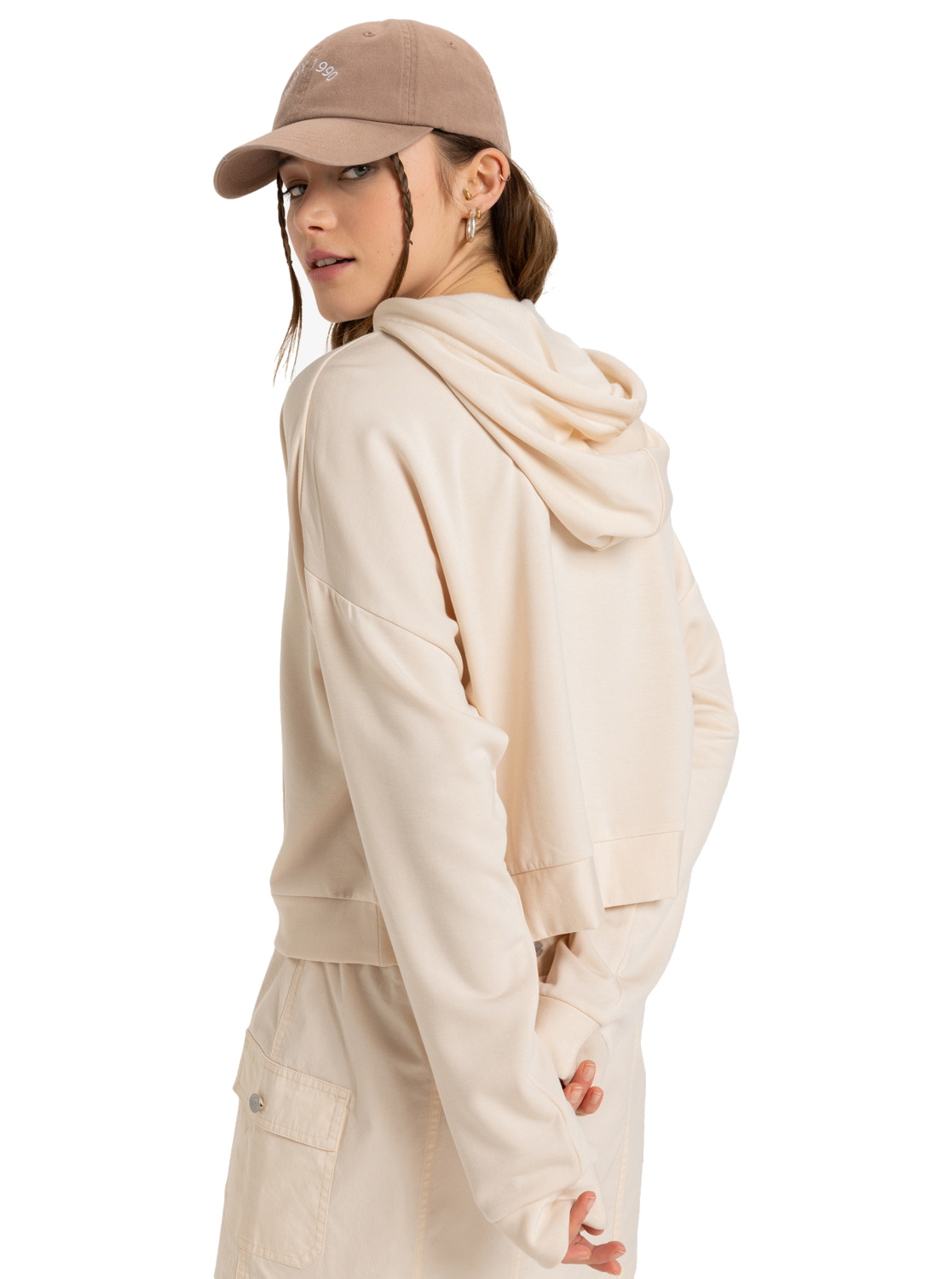 Roxy Kapuzenpullover Surfing By Daylight Parchment