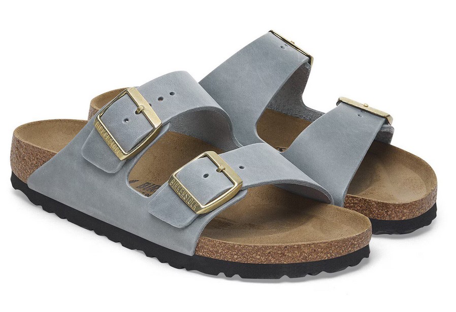 Birkenstock Herren Arizona Nubukleder geölt Basalt Gray