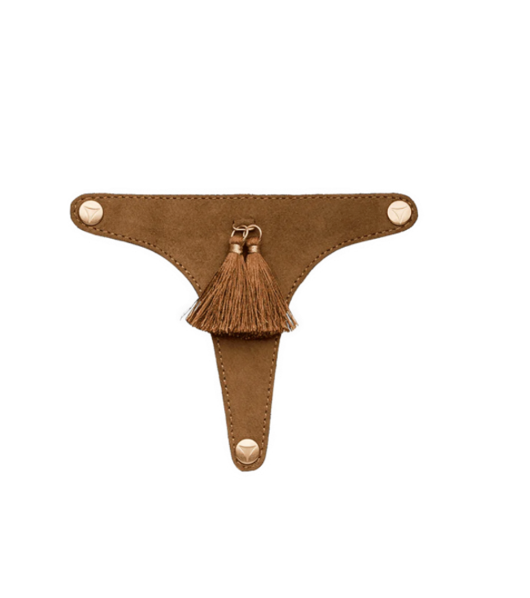 Hey Marly Pam de Paris Topping für Sandalen Cognac