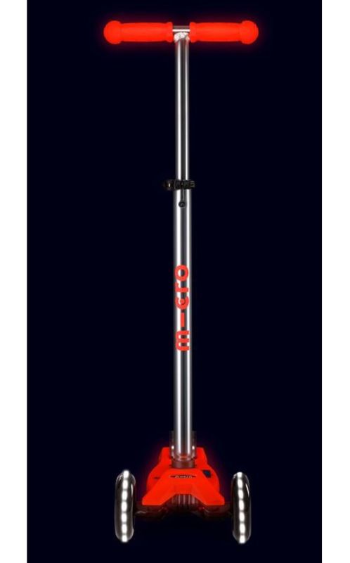 Micro Scooter Maxi Micro Deluxe glow LED rot