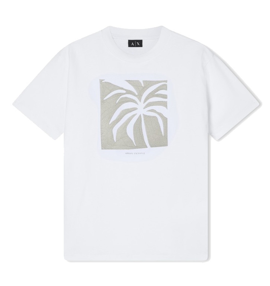 Armani Exchange Damen T-Shirt Girocollo White