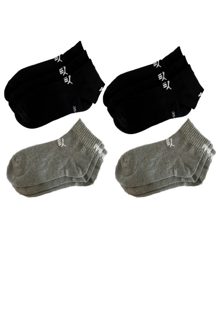 Puma ELEMENTS Quarter Socken 12-Pack Grey/black