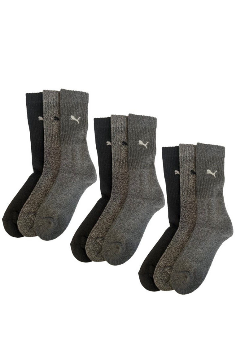 Puma Sportsocken Regular Crew Socken Sport 9-Pack grau mix