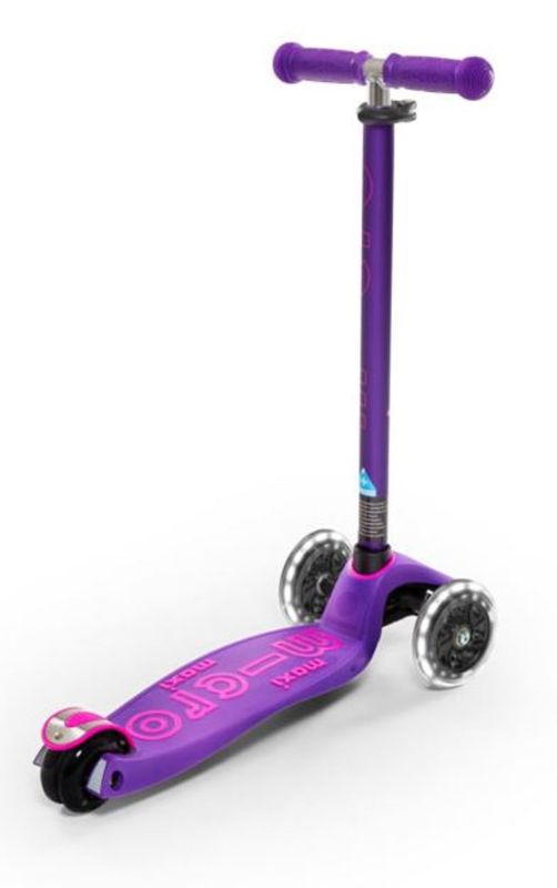 Micro Scooter Maxi Micro Deluxe LED Lila