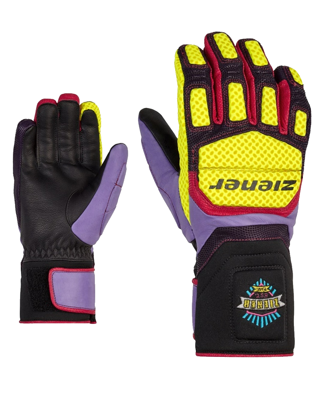 Ziener Handschuh Speed warm glove race gelb/violett