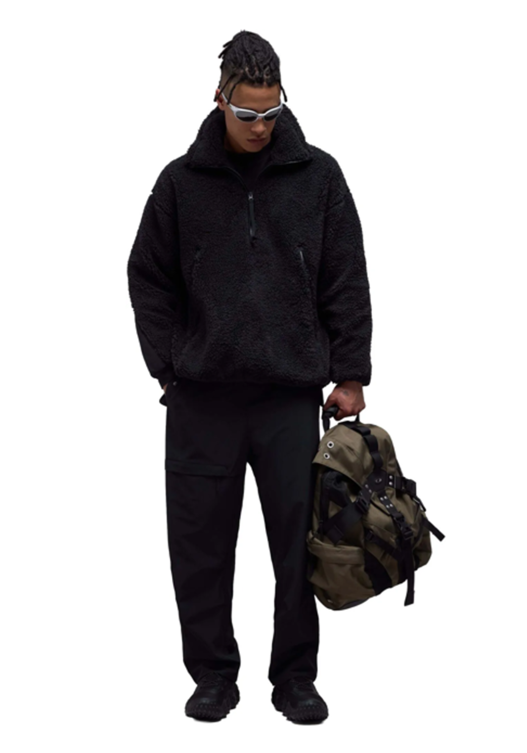 Oakley Herren Fleece Snowdrifter QTR Zip Jacke Pitch Black