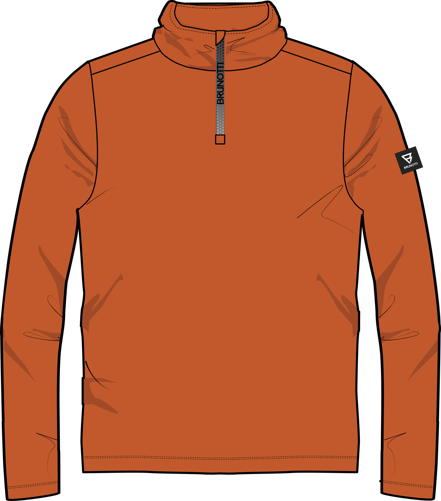 Brunotti Herren Snow Fleece TENNO Pumpkin