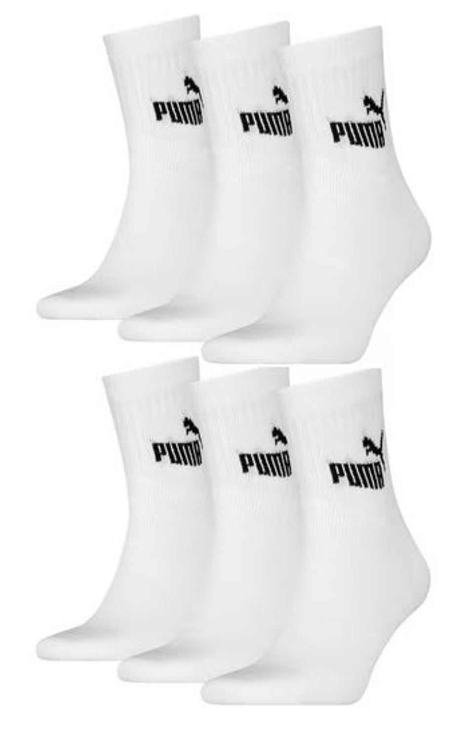 Puma ELEMENTS Short Crew Sportsocken 6-Pack weiß