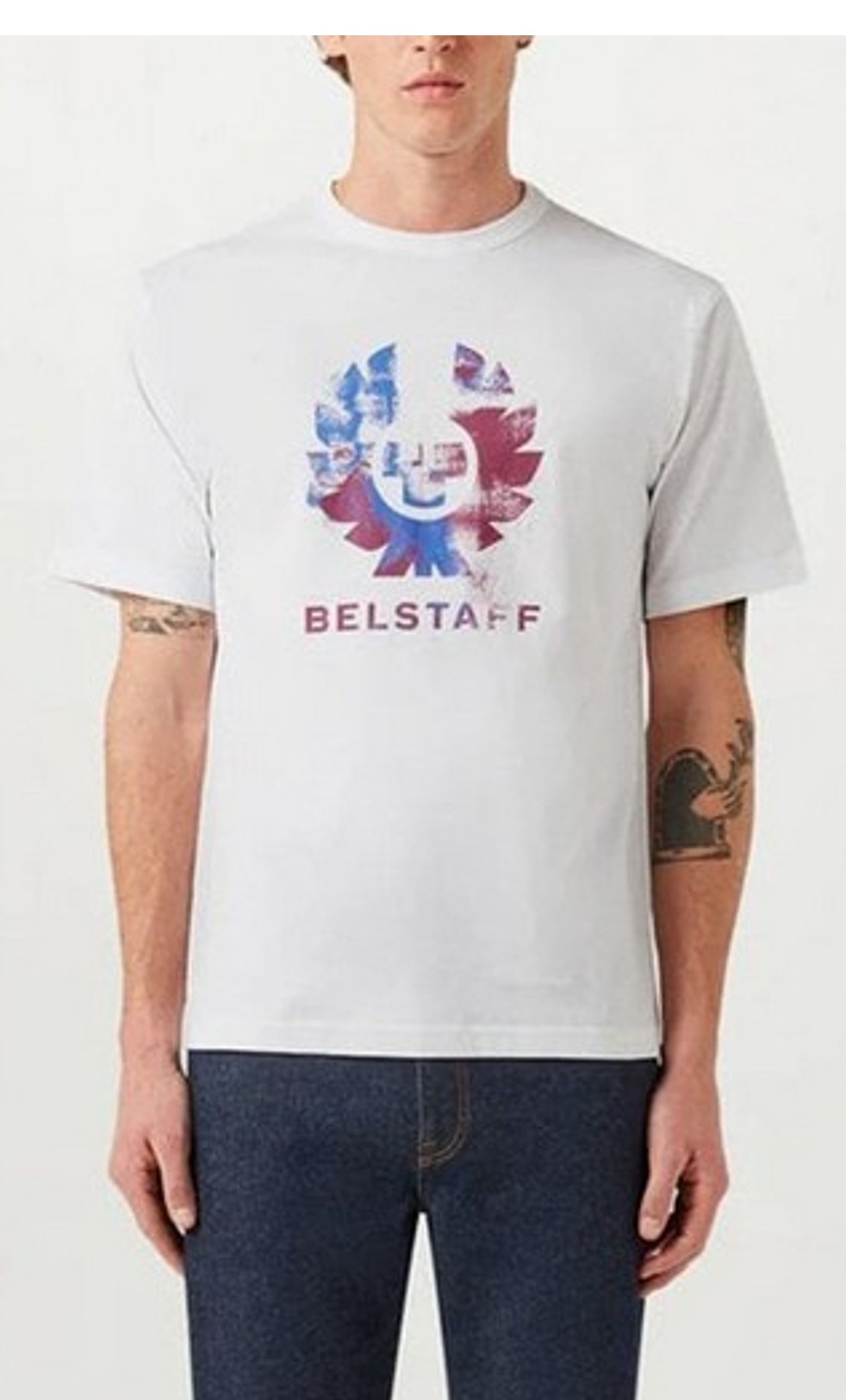 Belstaff Herren T-Shirt Blur Phoenix white