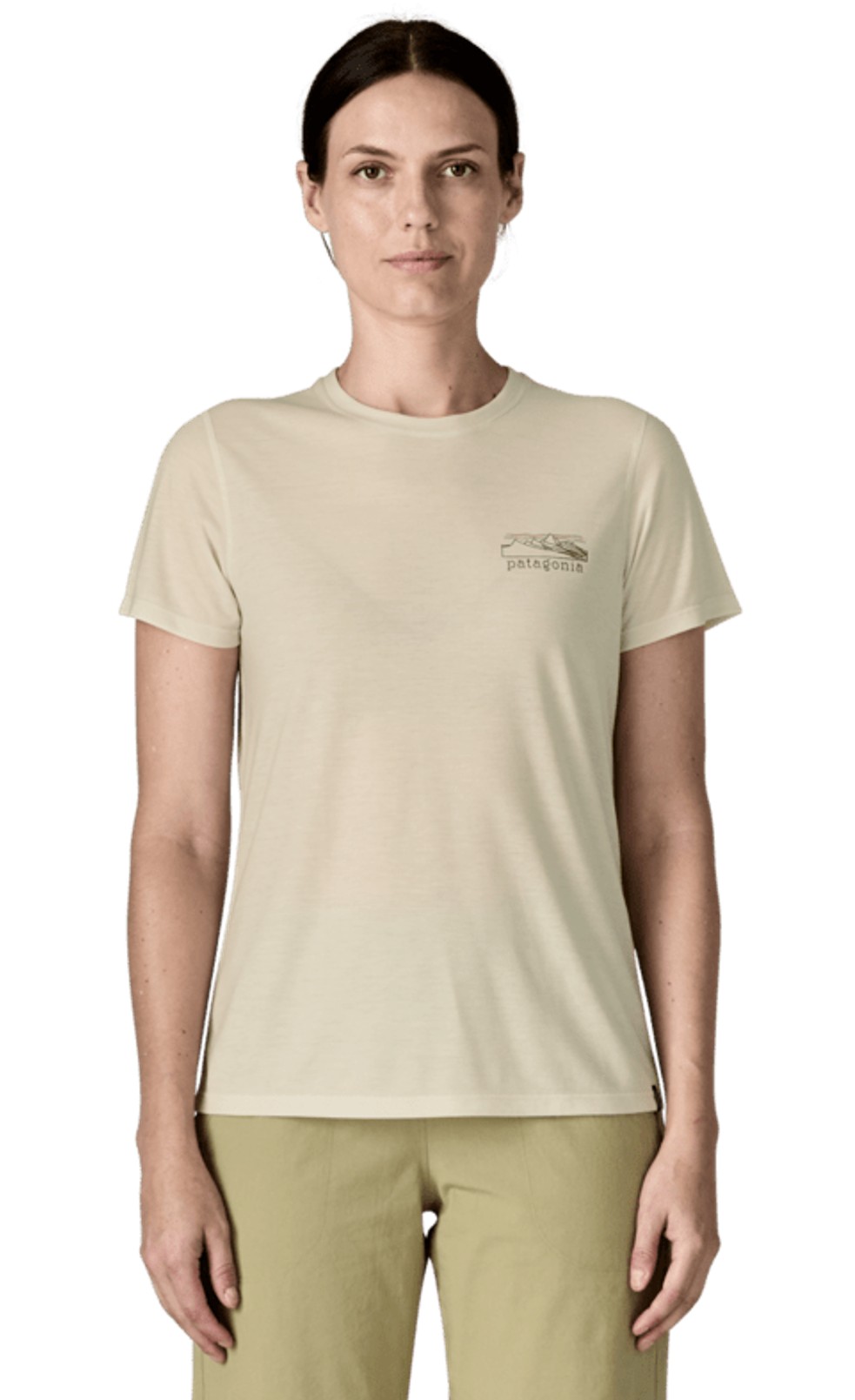 Patagonia Damen Cap Cool Trail Shirt Stratapeaks Dyno White