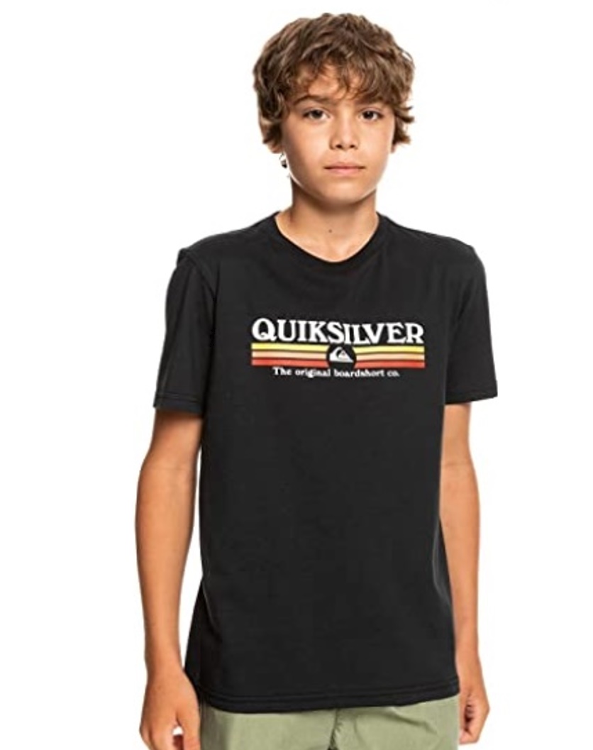 Quiksilver Kinder T-Shirt Lined Up schwarz