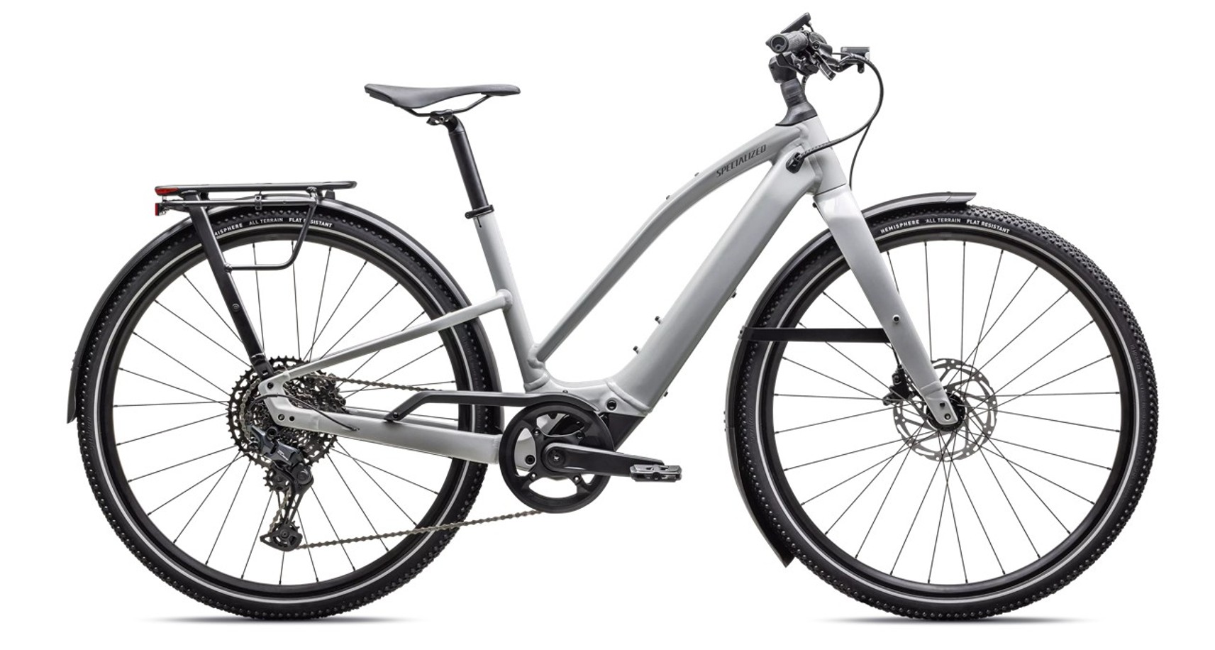 Specialized Turbo Vado SL 2 5.0 Step Through EQ Gloss Dove Gray / Cool Grey Frost 2026