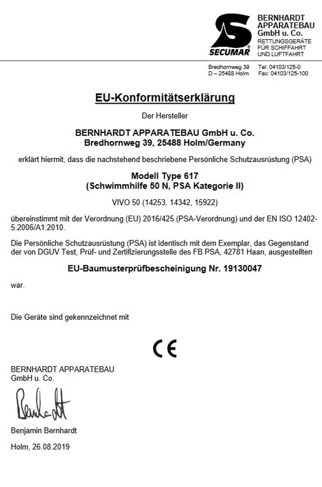 Secumar Rettungsweste Vivo 50