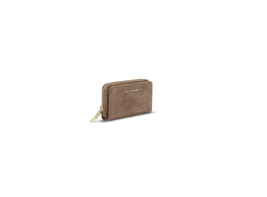 Hey Marly Sleek Petite Suede Geldbörse Mocha