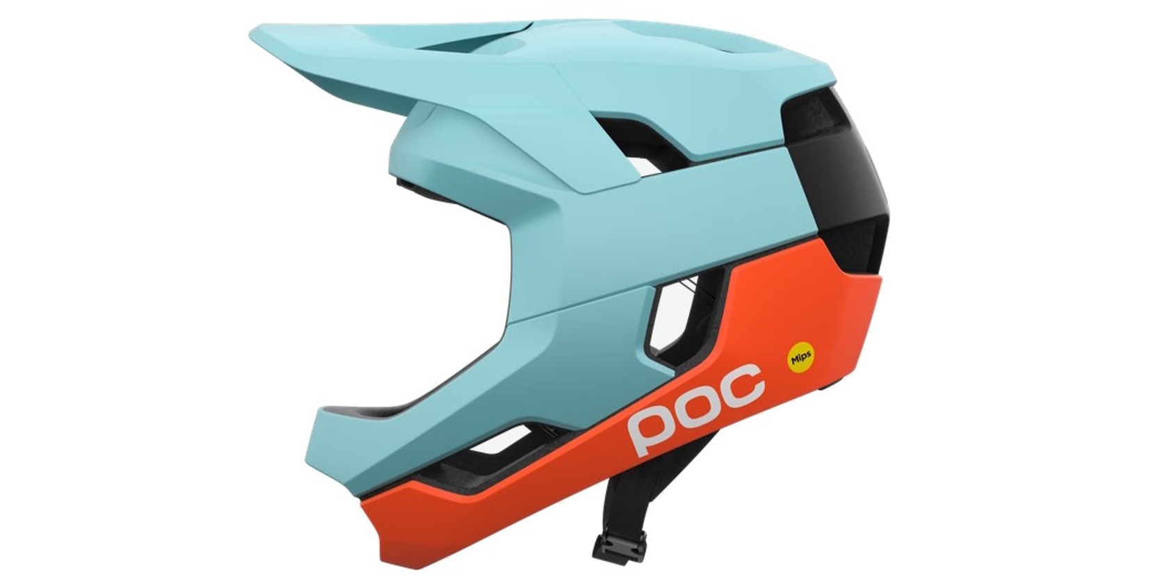 POC Fullface Helm Otocon Race MIPS MTB Indicolite Blue Matt/Carnelian Orange Matt