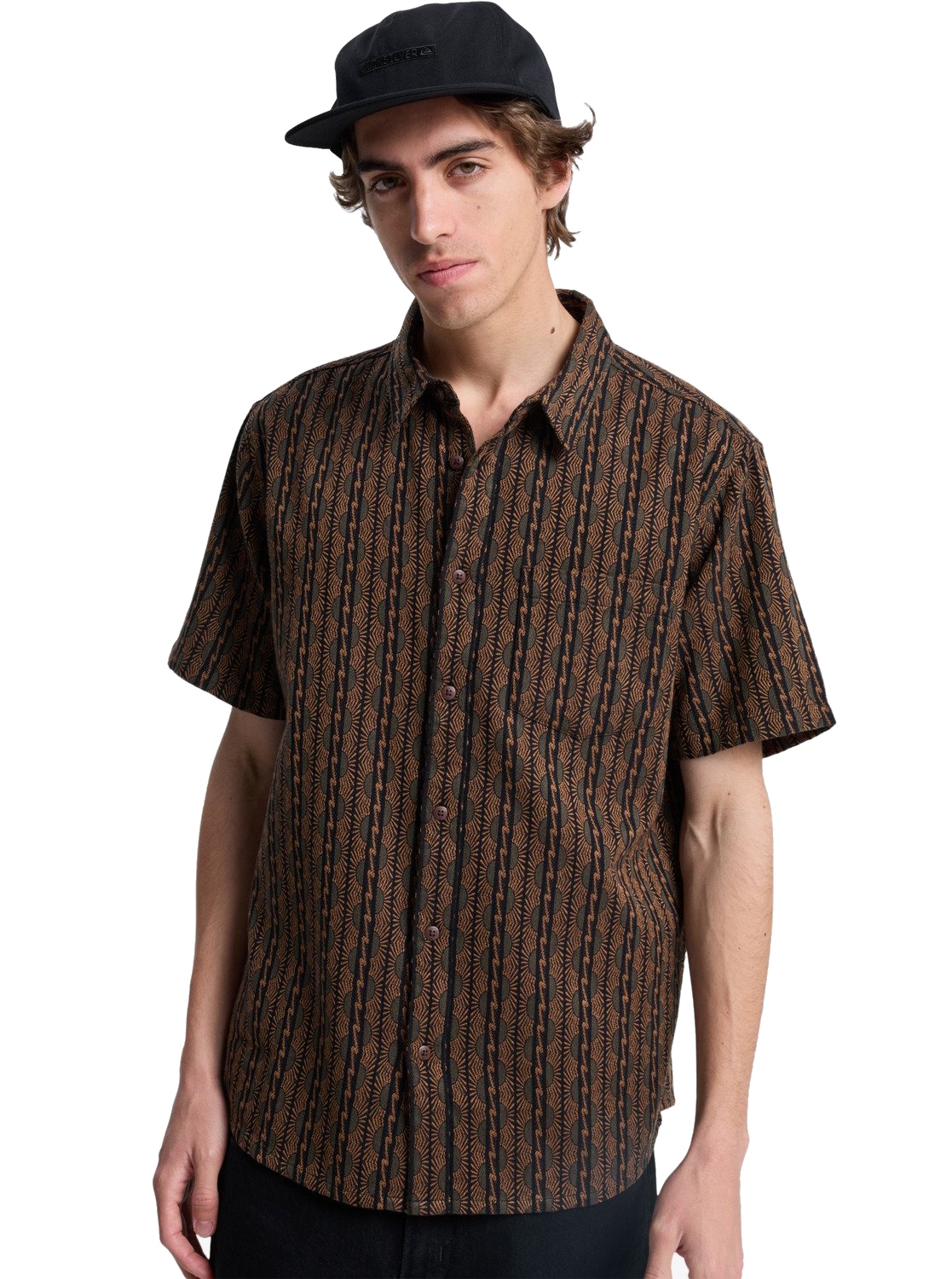 Quiksilver Kurzarm Hemd Horizons Black